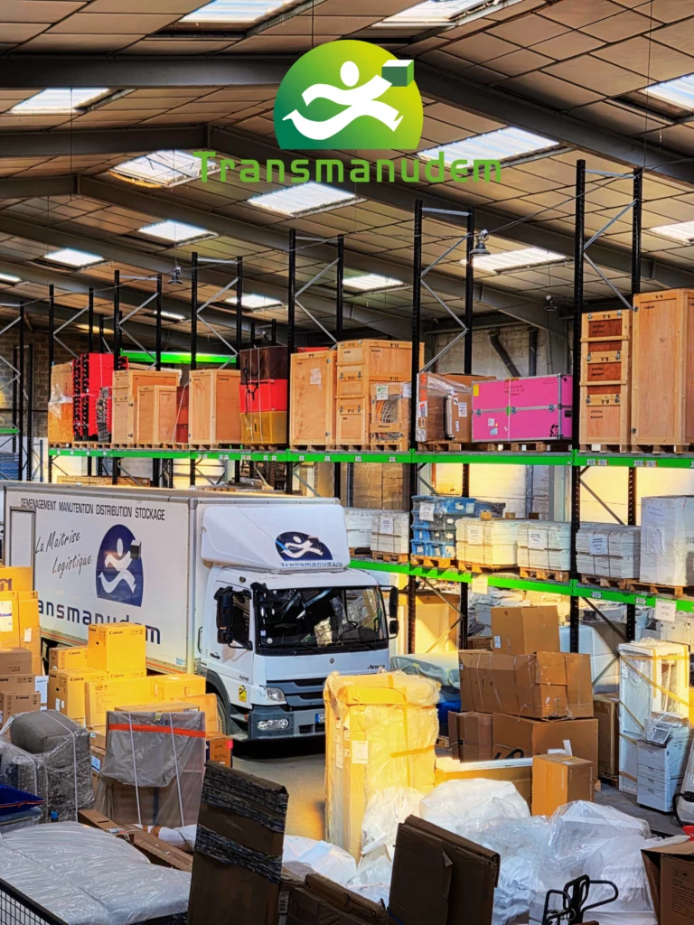 Machines industrielles et équipements lourds stockés en toute sécurité dans un entrepôt professionnel à Montpellier