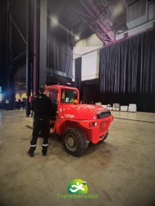 manutention lourde montpellier lors de l Open Occitanie a la Sud de France Arena par Transmanudem